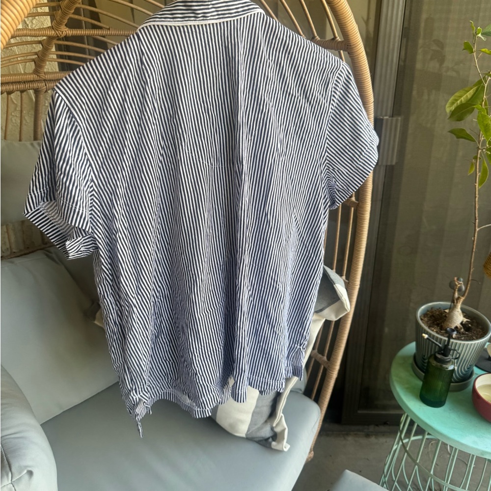 Ralph Lauren Navy and White Striped Short Sleeve Pajama Set - EUC Sz XL - Picture 5 of 5
